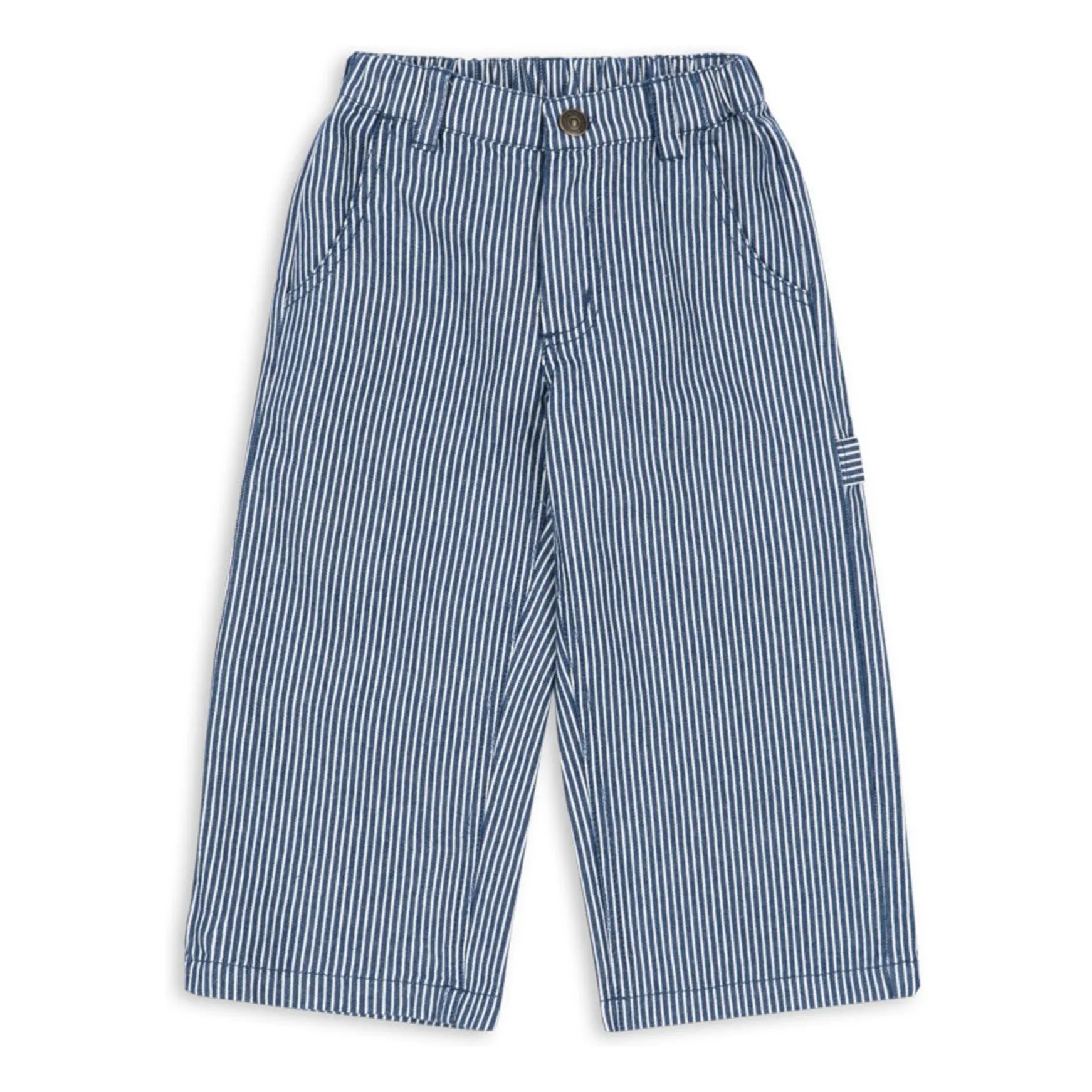 Hose Luc Gestreift Bio-Baumwolle | Blau | Smallable