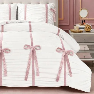 Juicy Couture Amelie Bows Ruched Comforter Sets - Bed Bath & Beyond - 43052044 | Bed Bath & Beyond