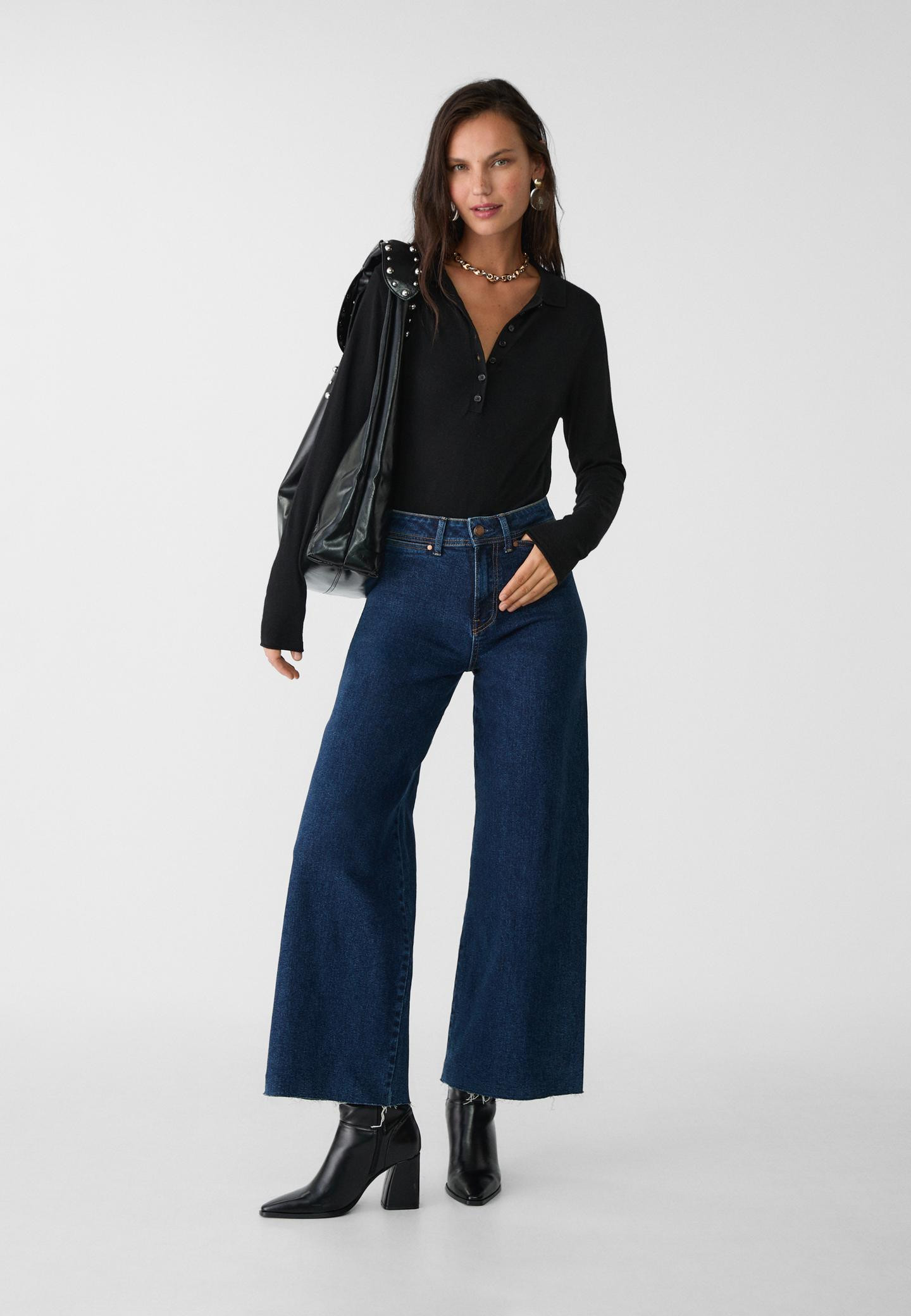 Straight-leg minimalist jeans - Women's fashion | Stradivarius United Kingdom | Stradivarius (UK)