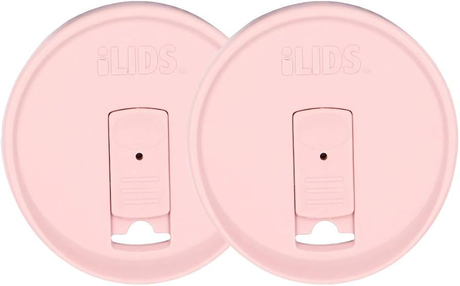 Mason Jar Drink Lid, Wide Mouth, USA Made, Pale Pink, Pack of 2 | Amazon (US)