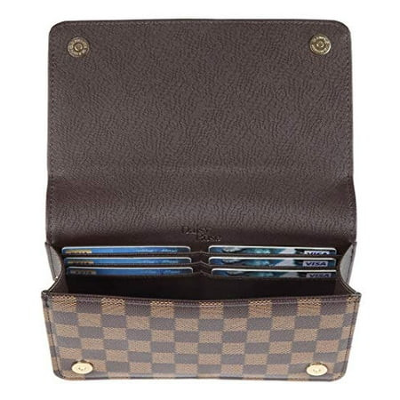 Daisy Rose Checkered Cross body bag - RFID Blocking with Credit Card slots clutch -PU Vegan Leath... | Walmart (US)