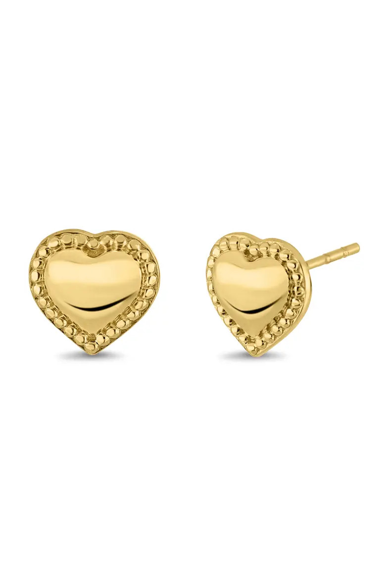 14K Gold Mykonos Heart Stud Earrings (Online Trunk Show) (Women) | Nordstrom | Nordstrom