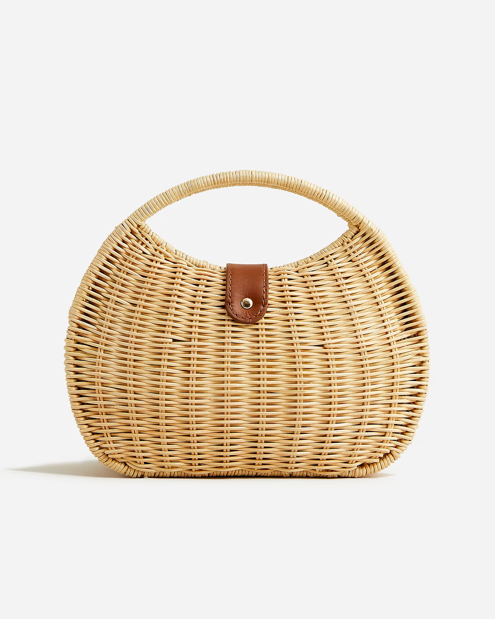 Semicircle rattan clutch | J. Crew US