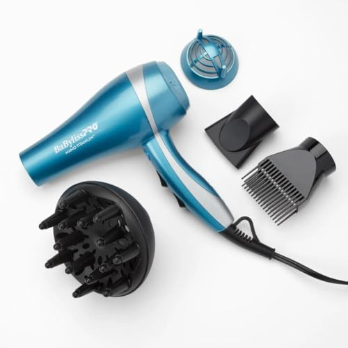 BaBylissPRO Nano Titanium 2000-Watt Blow Dryer with Concentrator Nozzle, Professional Grade Ionic... | Amazon (US)