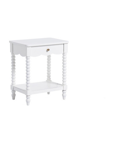 20x14x24 1 Drawer Scallop Spindle Leg Side Table | TJ Maxx