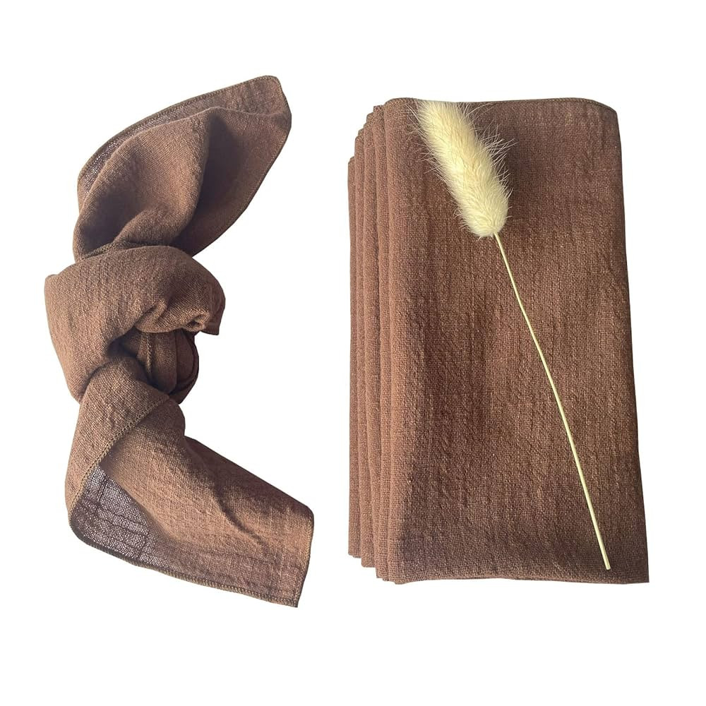 EHLDekol Gauze Cloth Napkins 6 Pack 16x16 Inches 100% Natural Soft Cotton Weddings Decorative Par... | Amazon (US)