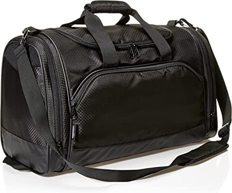Amazon Basics Medium Lightweight Durable Sports Duffel Gym and Overnight Travel Bag - Black | Amazon (US)