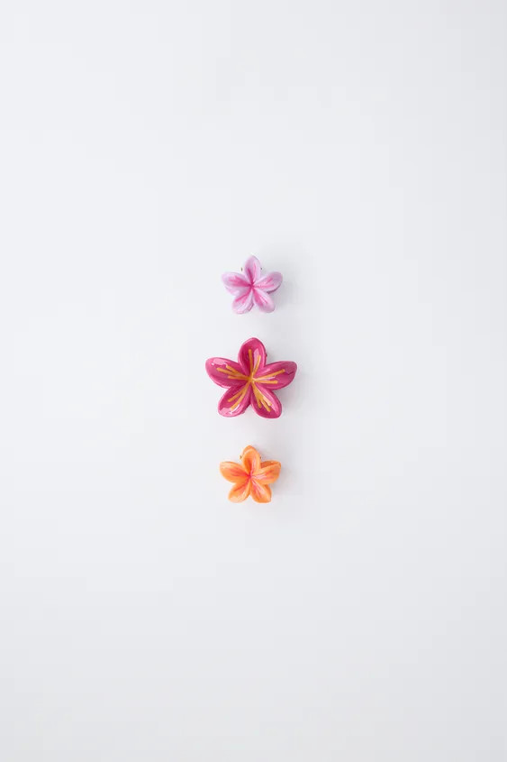 3-PACK OF HIBISCUS HAIR CLIPS | Zara UK