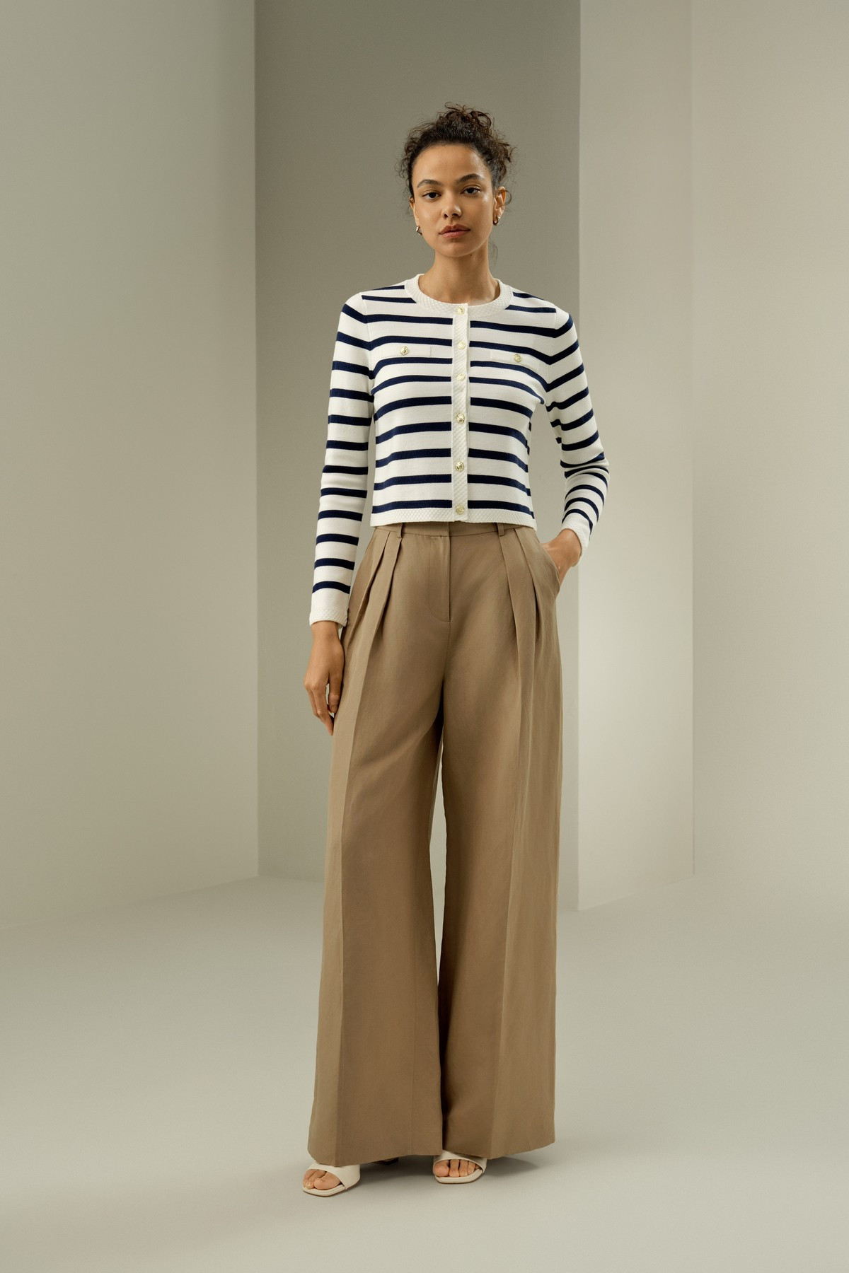 LILYSILK Linen Pants Women - Oak Silk Linen - Breathable Front-Pleated Pants 10 | LILYSILK