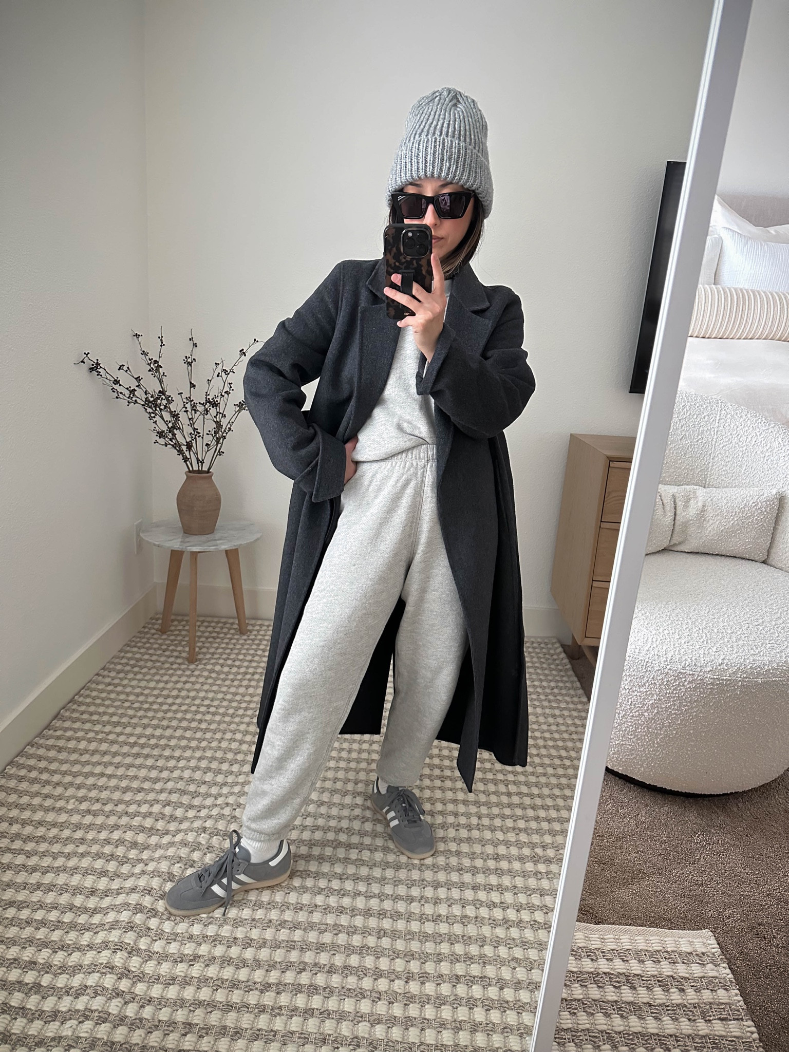 Athleisure outfit ideas. How to style sweat sets. 

Coat - Mango xxs
Sweatshirt - Jenni Kayne small
Sweats - Jenni Kayne xs
Sneakers - Adidas Samba 4.5 men’s. 
Beanie - Scoop
Sunglasses - YSL Mica

Petite style, tonal style, neutral outfit, capsule wardrobe, minimal Style, street style outfits



#LTKfit #LTKshoecrush #LTKstyletip