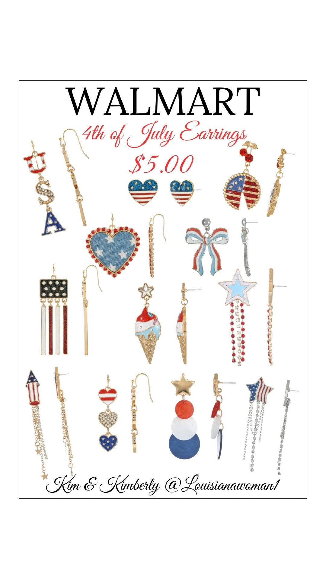 🇺🇸Walmart 4th of July Earrings $5.00

#LTKSeasonal #LTKgrwm #LTKU