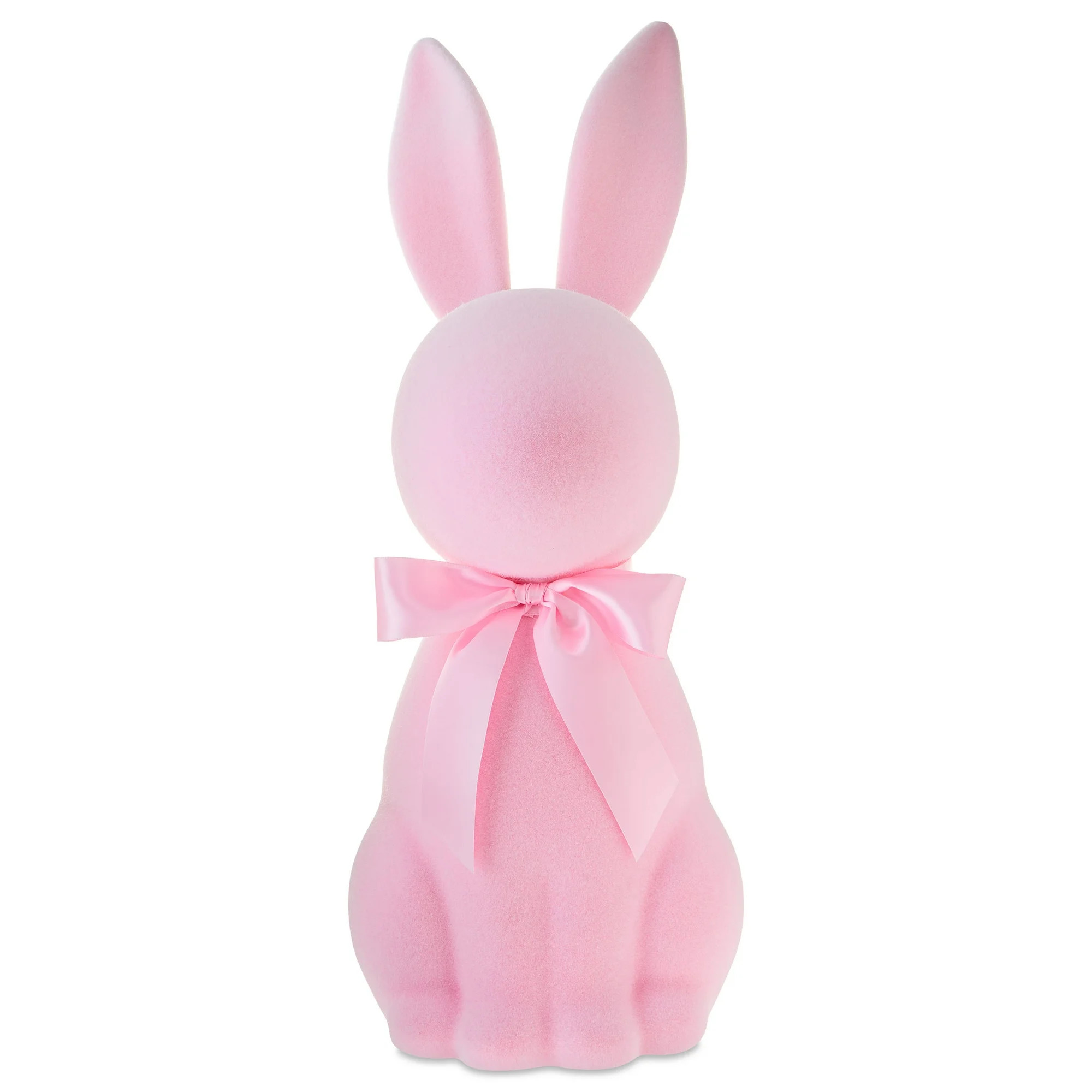 Flocked Bunny Tabletop Decoration, Pink, 27", Easter by Way To Celebrate | Walmart (US)