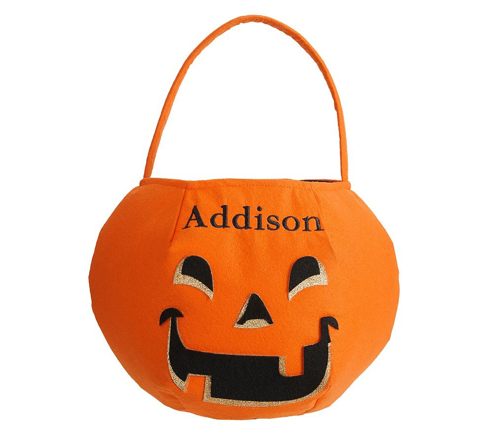 Pumpkin Glitter Halloween Treat Bag | Pottery Barn Kids
