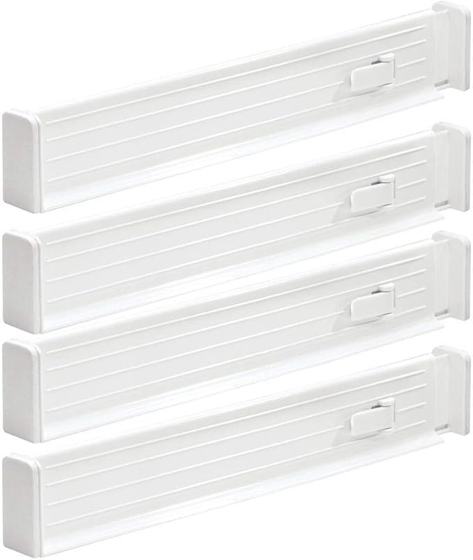 mDesign Adjustable, Expandable Drawer Organizer/Divider - Foam Ends, Strong Secure Hold, Locks in... | Amazon (US)