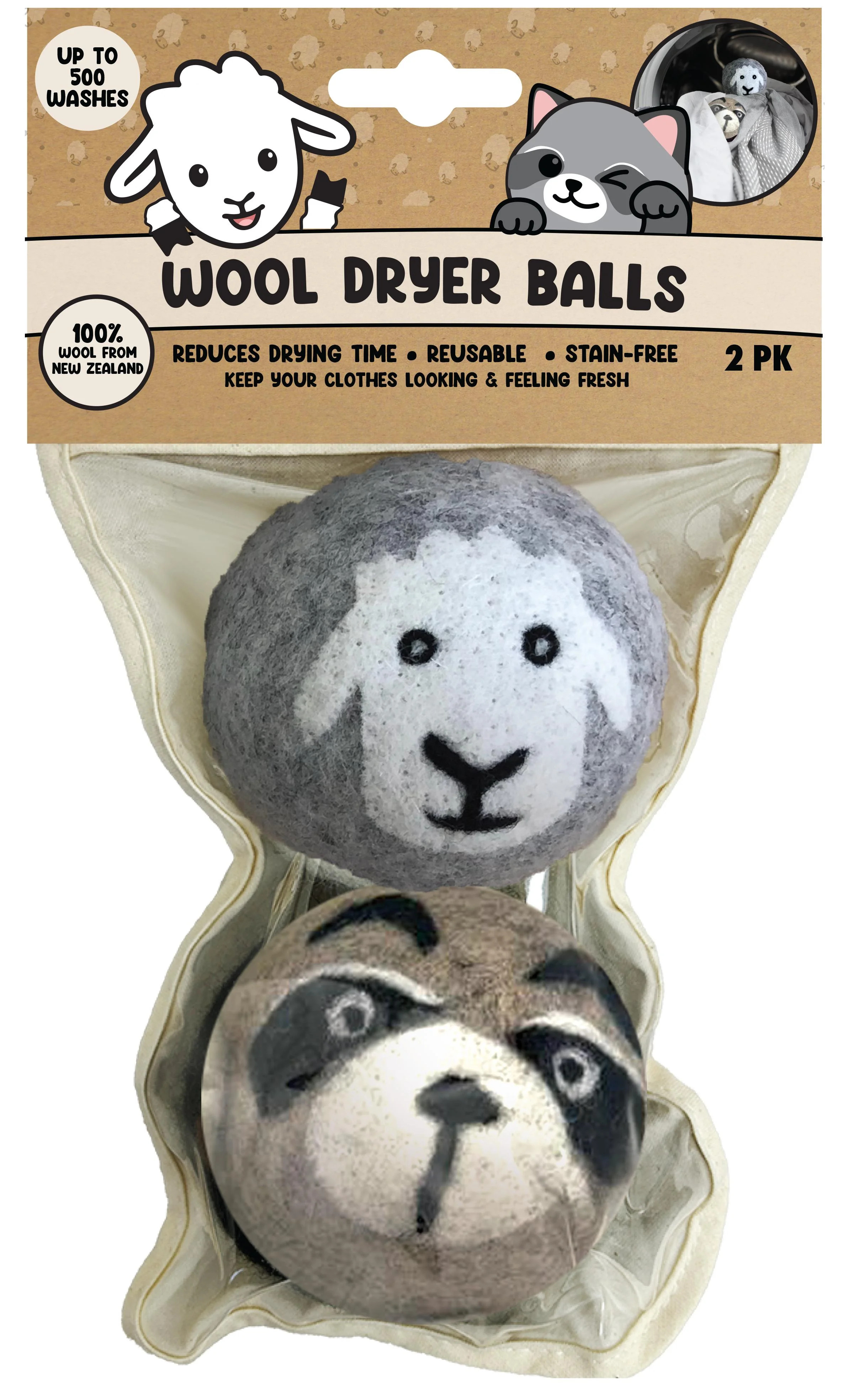 Dryer Balls 2pk in Reusable Bag | Walmart (US)