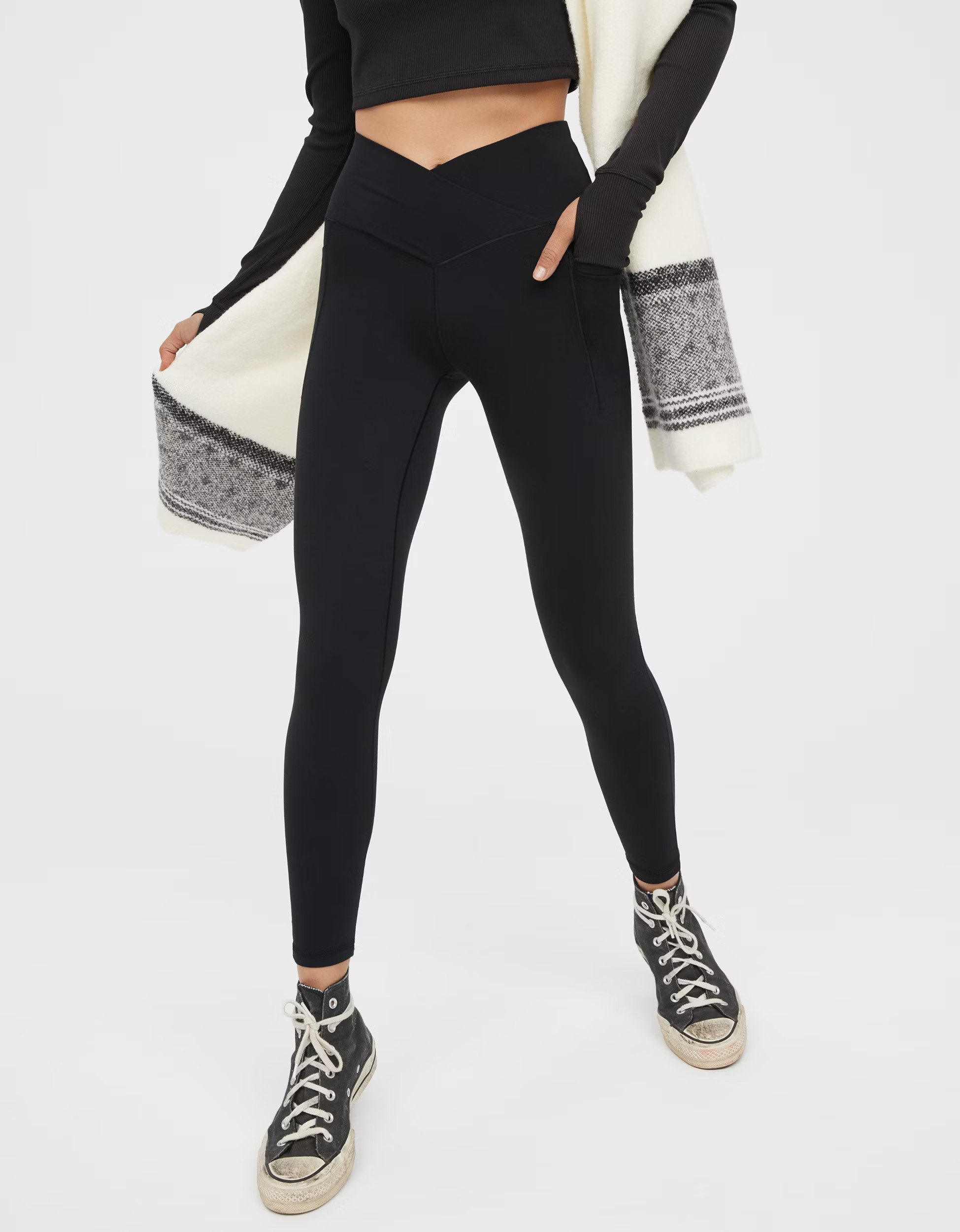 OFFLINE Real Me Xtra Crossover High Waisted Pocket Legging | American Eagle Outfitters (US & CA)