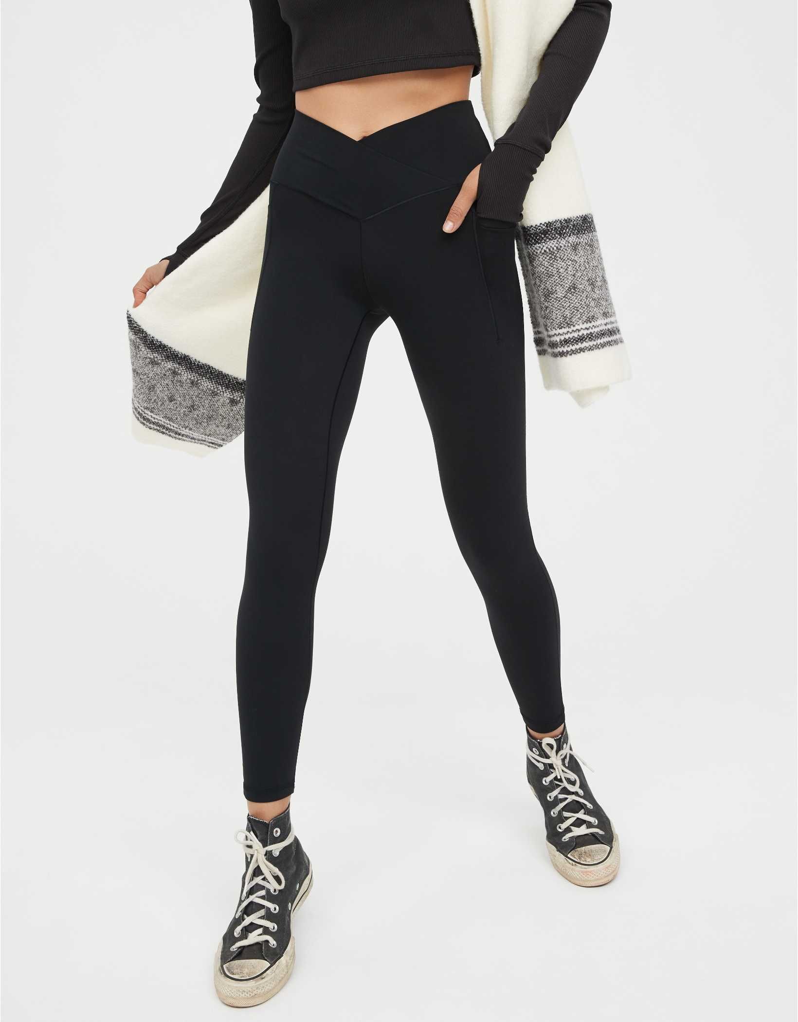 OFFLINE Real Me Xtra Crossover High Waisted Pocket Legging | American Eagle Outfitters (US & CA)