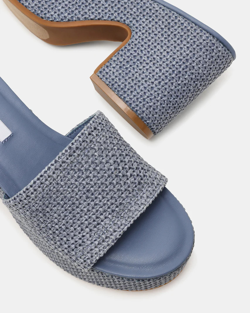 TRIPPY Blue Platform Mule Women's Sandal | Steve Madden (US)