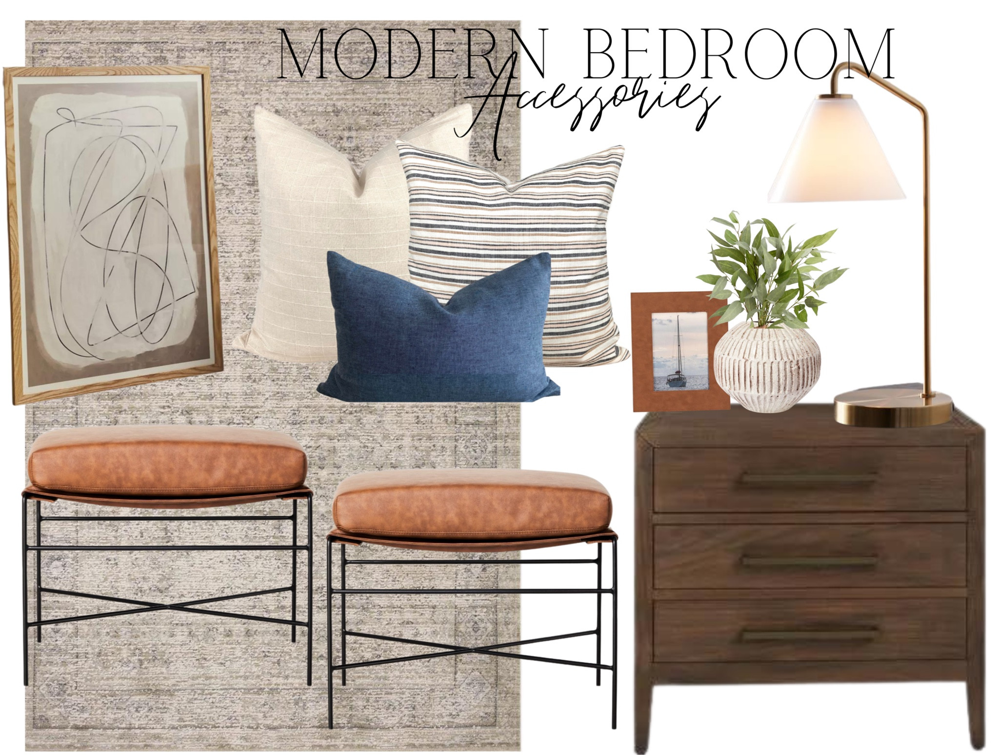 Loving these modern accessories for a clients guest room! These #hearthandhand #target ottomans are budget friendly. #modern #bedroom #guestroom #contemporary #rusticmodern 

#LTKunder100 #LTKunder50 #LTKhome