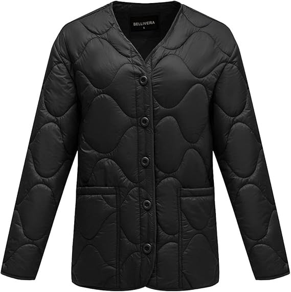 Bellivera Womens Quilted Lightweight Puffer Jacket/Vest, Fall and Winter Fashion Padded Coat | Amazon (US)