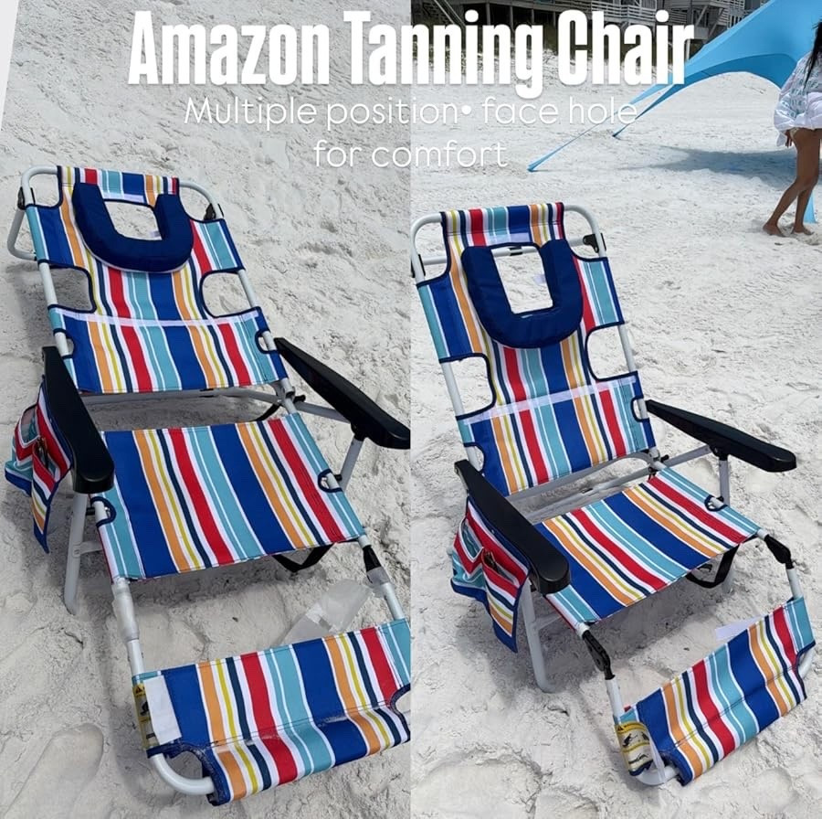 Okay THIS tanning chair is a beach game changer ☀️🏖️ Multiple positions + the face hole makes laying out way more comfortable. One of those Amazon finds that’s actually worth it 👏

#LTKHome #BeachEssentials #AmazonFinds #BeachChair #SummerMustHaves #VacationEssentials #BeachDay #PoolDay #SummerFavorites #AmazonFavorites

#LTKmomlife #LTKdayinmylife #LTKSeasonal