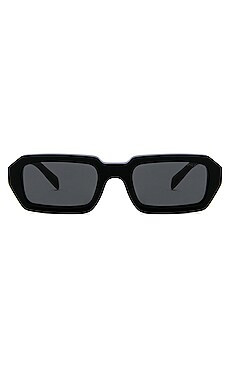 Prada Rectangular Sunglasses in Black from Revolve.com | Revolve Clothing (Global)