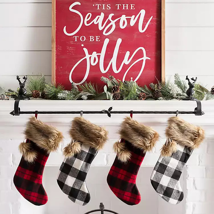 Black Metal Christmas Stocking Hanger | Kirkland's Home