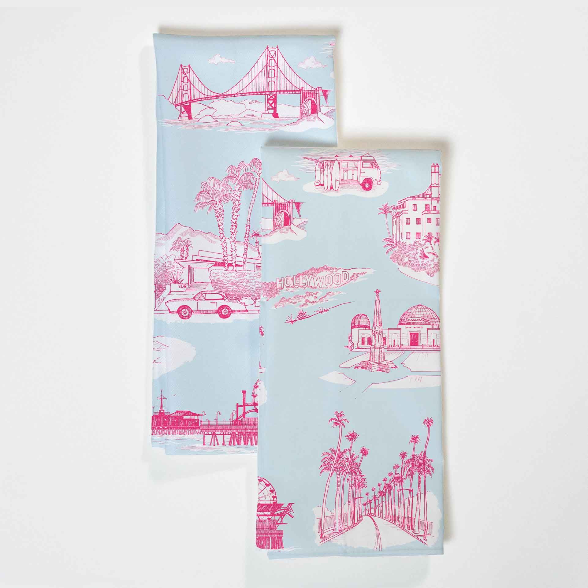 California Toile Tea Towel Set | Katie Kime Inc