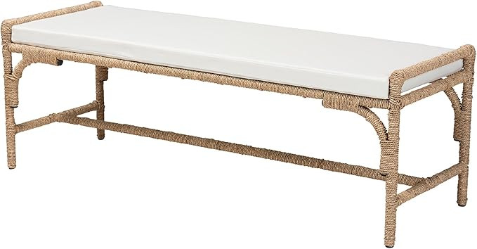 bali & pari Nasim Natural Seagrass Accent Bench, One Size | Amazon (US)
