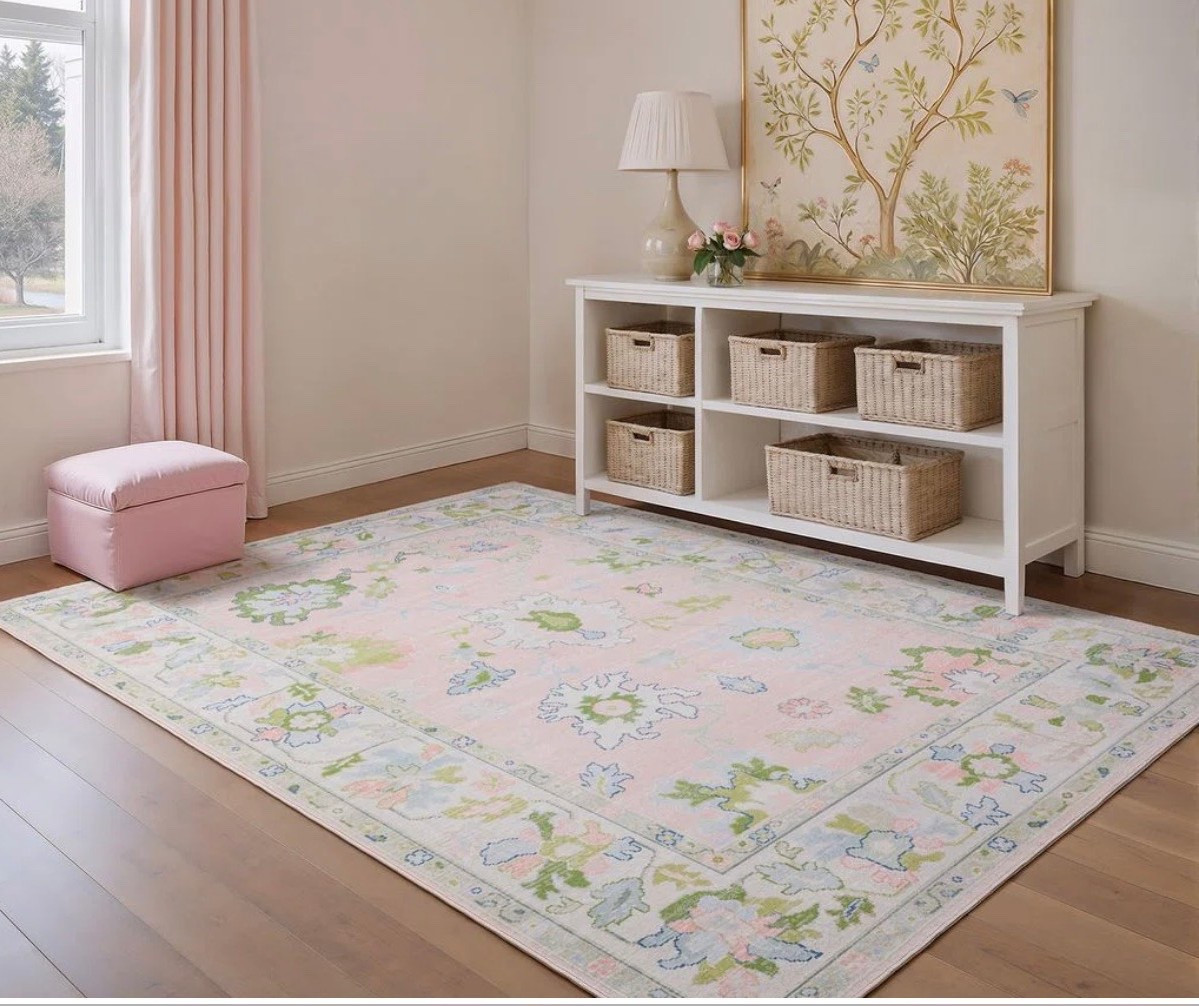 The most beautiful and affordable rug! #home #rug #pink 

#LTKHome #LTKSpringSale #LTKSaleAlert