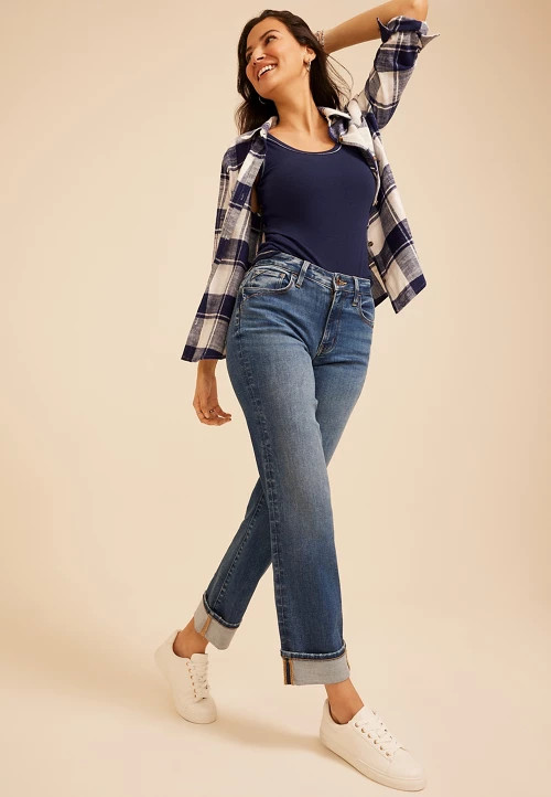 Maurices Women's Classic Plaid Button Down Shirt | Maurices