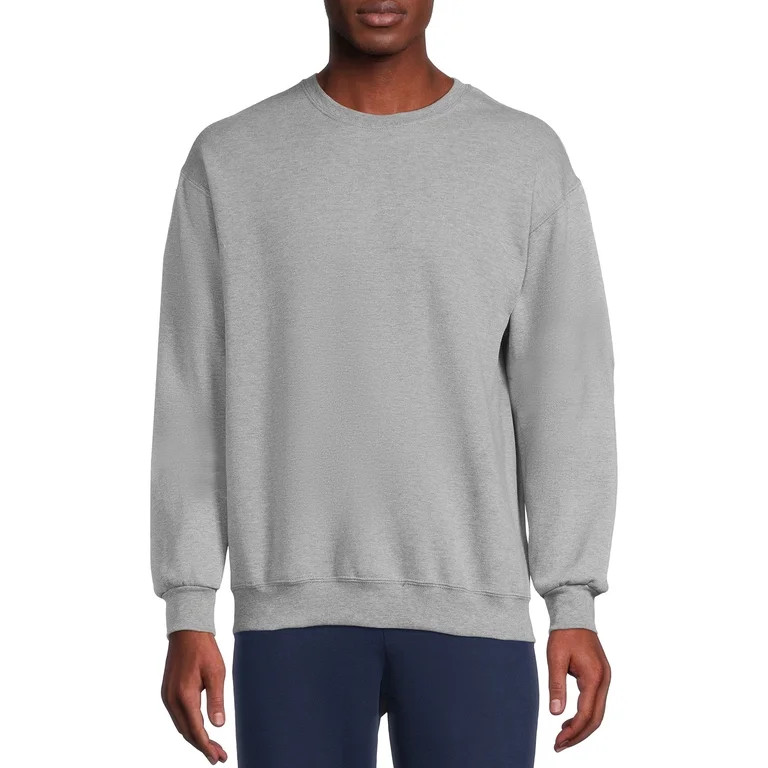 Athletic Works Men's Fleece Crewneck Sweatshirt, Sizes S-4XL - Walmart.com | Walmart (US)