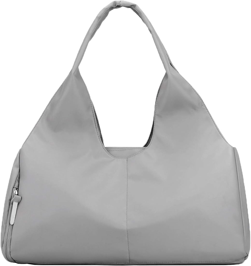 Forestfish Duffel Bag Gym Totes with Dry Wet Pocket & Shoes Compartment for Women and Men,Black | Amazon (US)