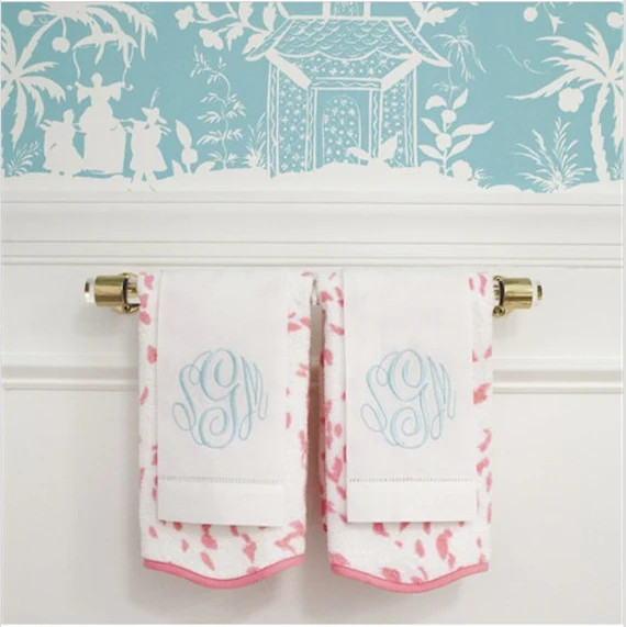 1" DIA Towel Bar - Lucite w/ Modern Open Brackets (Polished Brass, Polished Nickel, Satin Nickel or  | Etsy (US)