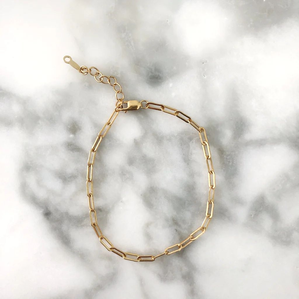 Gold Filled Paperclip Bracelet | Alexandra Gioia