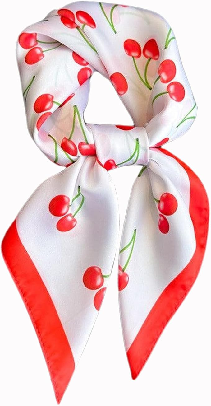 CYian Silk Feeling Scarf for Women Square Scarf Satin Head Scarves Fashion Neck Scarfs for Bag Ha... | Amazon (US)