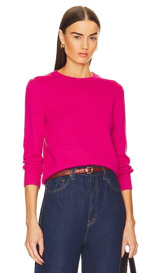 Shrunken Crew Sweater in Carnation | Revolve Clothing (Global)