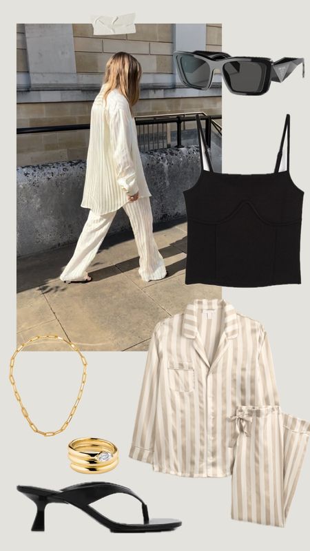GET THE LOOK | Coords are one of my fave options for spring/summer. This one is old Zara but I’ve linked some similar below 🤍 🤍
Pyjama set | Cream stripe co-ord | Silk satin set | Summer holiday outfits | Spring outfit ideas | minimal wardrobe 

#LTKworkwear #LTKstyletip #LTKSeasonal