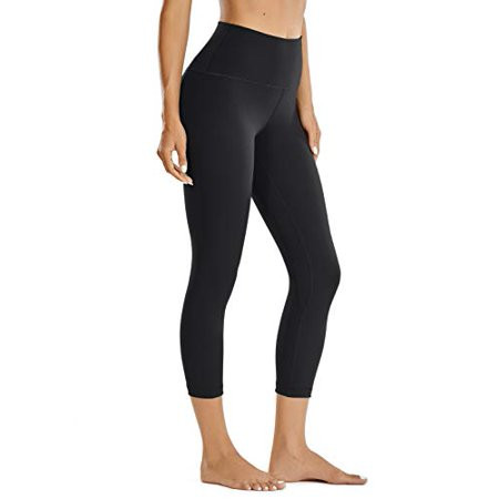 CRZ YOGA Women Matte Brushed Thick Leggings Capris Leggings Gym Crops Workout Yoga Pants -21 Inches  | Walmart (US)