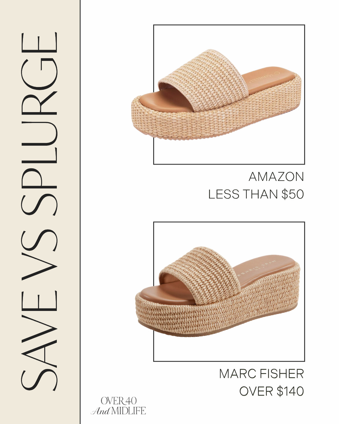 Save Vs Splurge - Amazon Fashion Finds ✨

save vs splurge // amazon fashion finds // save or splurge // amazon finds // amazon fashion // look for less // look for less purse // amazon essentials // amazon style // spring shoes // spring sandals // amazon shoes // platform sandals // summer sandals // raffia sandals 

 #LTKootd #LTKSeasonal #LTKOver40