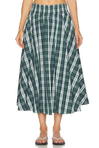Suzie Kondi Kyria Circle Skirt in Dark Green | FWRD 
