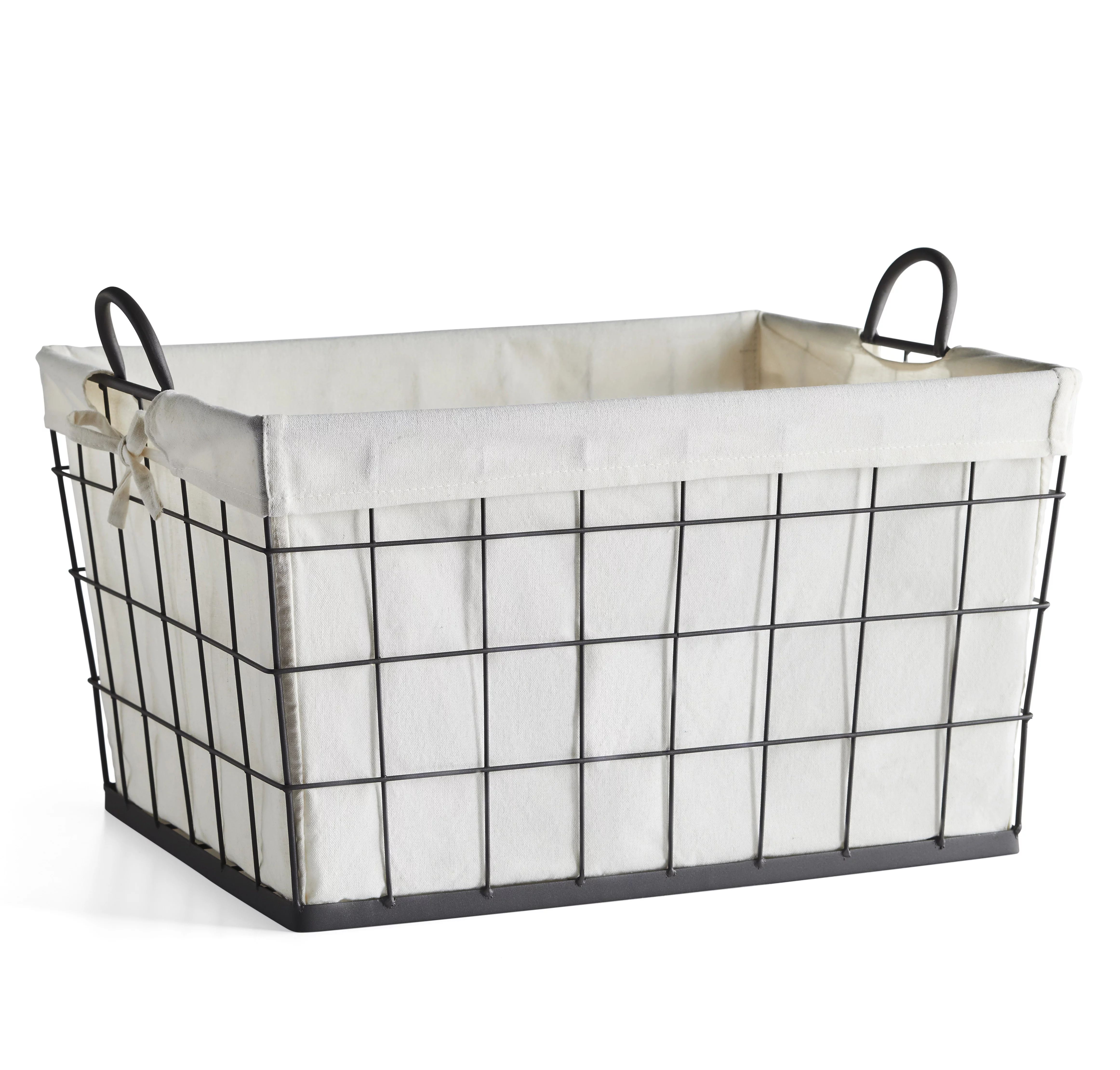 Better Homes & Gardens Heavy-Gauge Wire Laundry Basket, Antique Gray | Walmart (US)