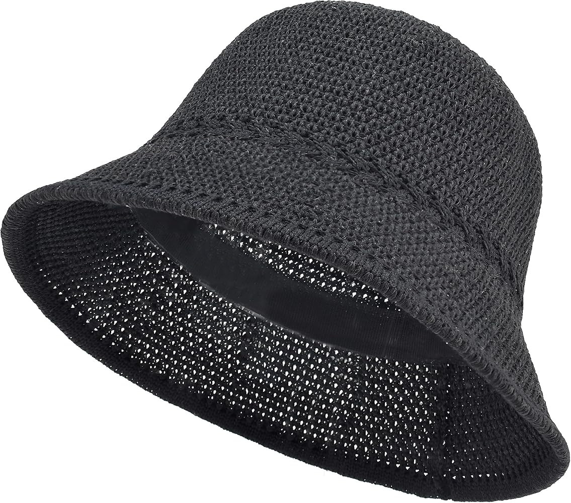 EINSKEY Women's Crochet Bucket Hat - UV Protection Lightweight Packable Faux Straw Sun Hat for Ou... | Amazon (US)