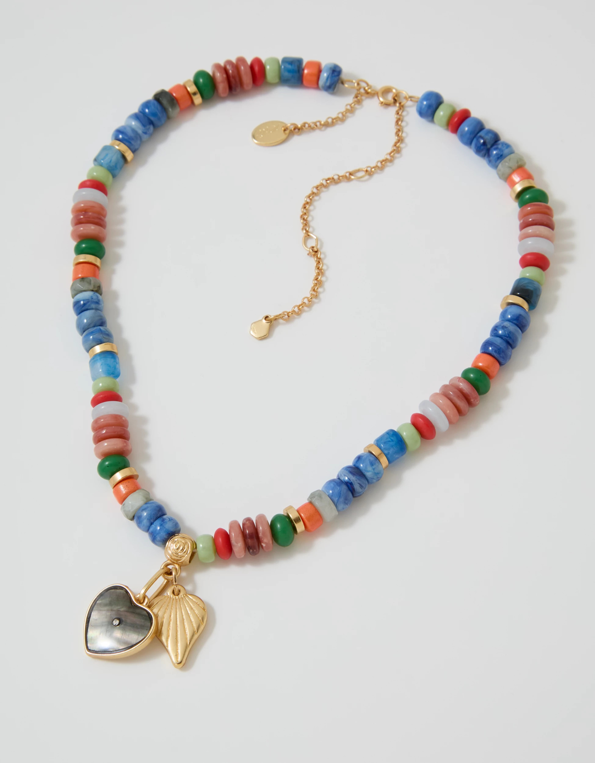 Aerie Chunky Beaded Charm Necklace | Aerie