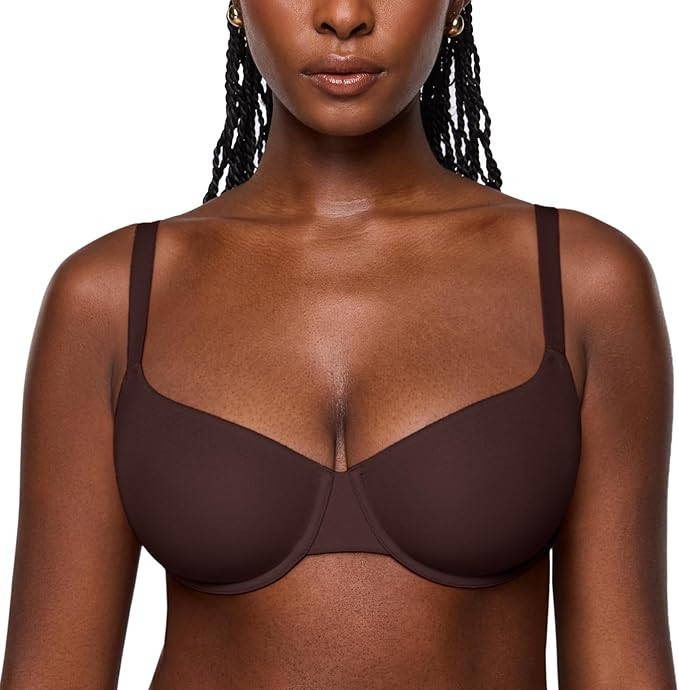INLYRIC Women's Unlined Balconette Bra Demi Underwire | Amazon (US)