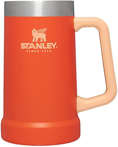 Stanley Stay-Chill Beer Stein 24 oz | Heavy Duty Big Grip Handle | Beer Tumbler Drink Cup, Holds 2 Cans | Insulated Stainless Steel Party Mug | BPA-Free | Tigerlily | Amazon (US)