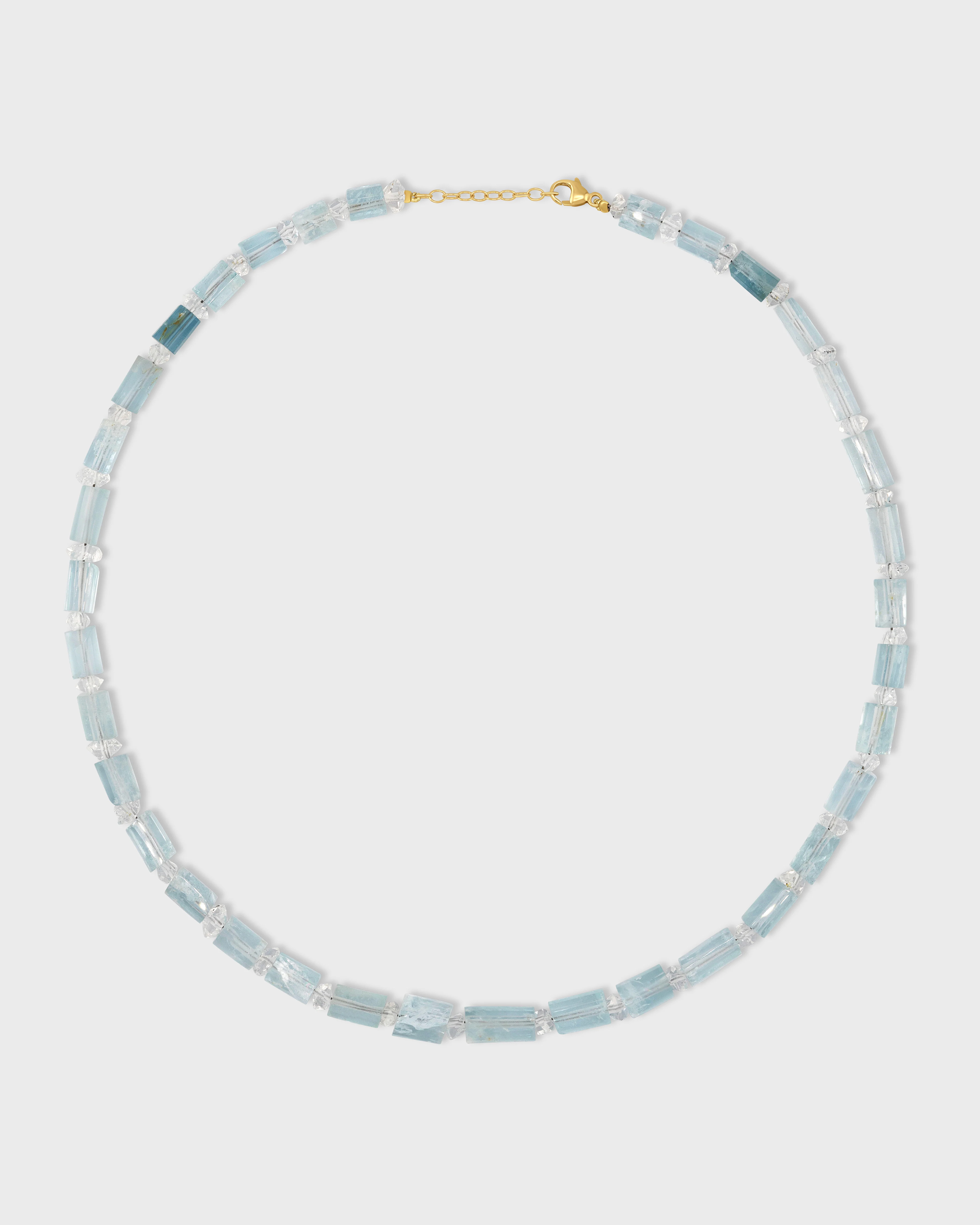 Gaia Aquamarine Herkimer Diamond Necklace | JIA JIA