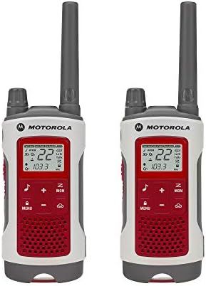 Motorola Solutions T482 Emergency Preparedness White W/Red Rechargeable Two Pack | Amazon (US)