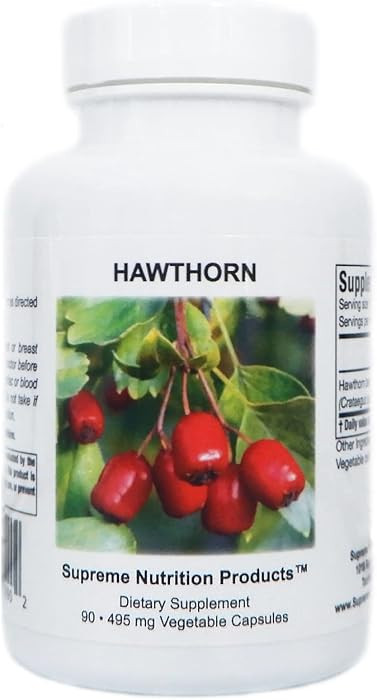 Supreme Nutrition Hawthorn, 90 Pure Hawthorn Berry Vegetarian Capsules | Amazon (US)