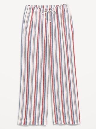 High-Waisted Linen-Blend Wide-Leg Pants | Old Navy (US)